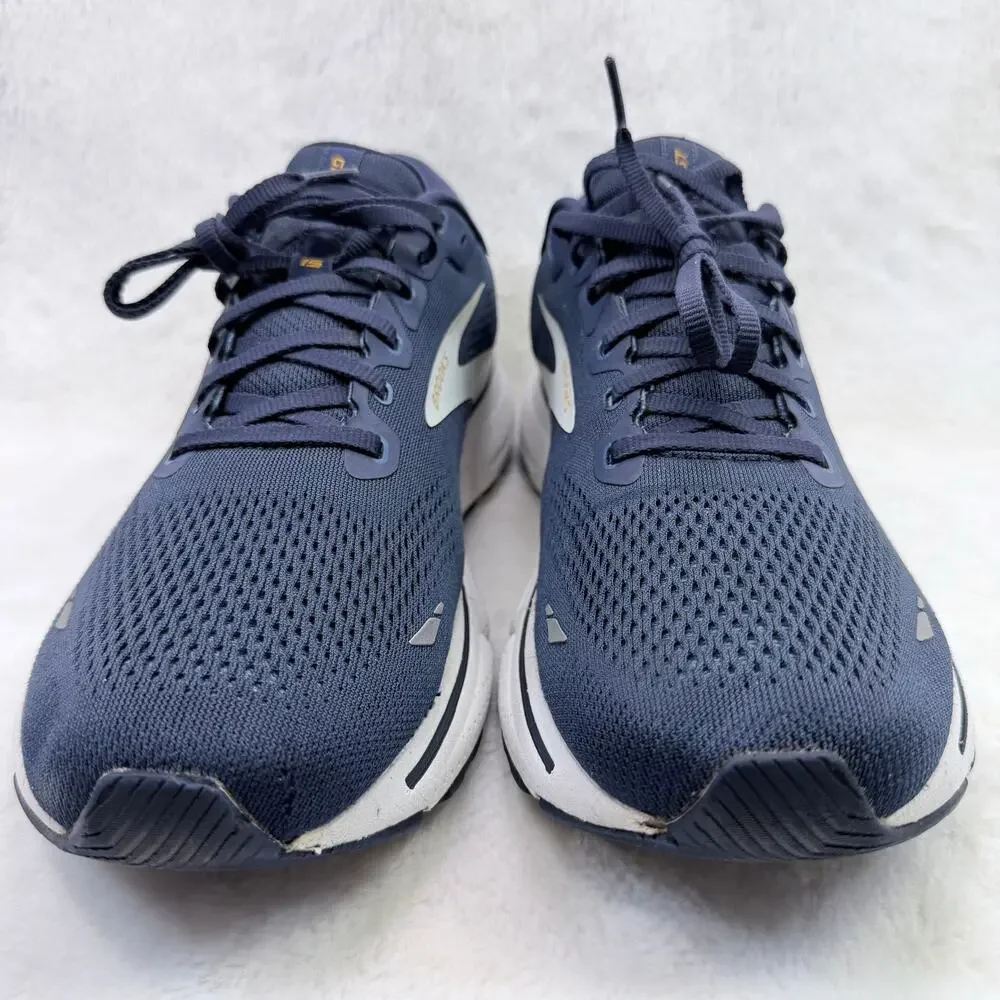 Brooks Ghost 15 Mens Running Shoes Peacoat Blue Orange Size 13 Narrow